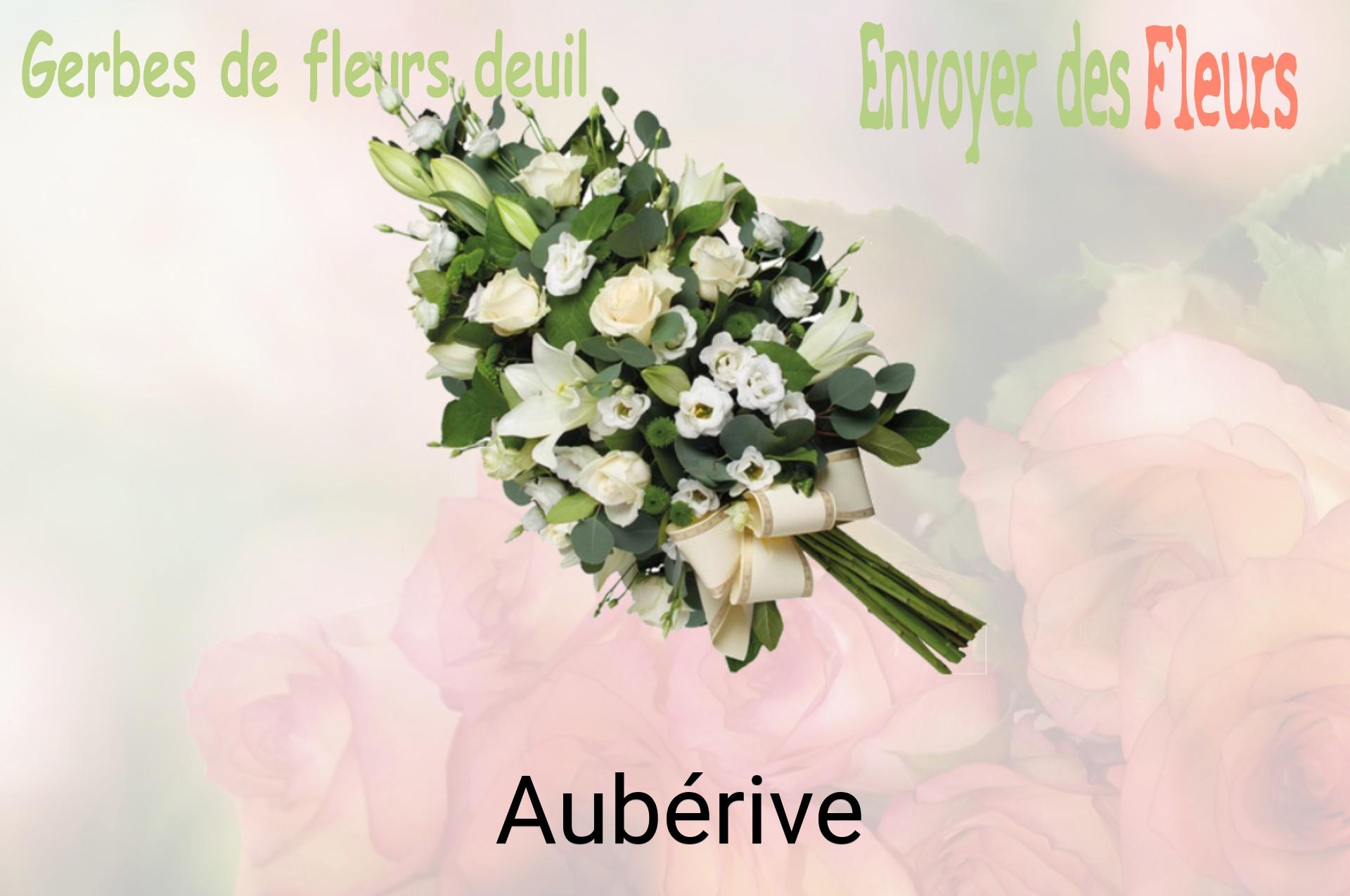 Gerbe de fleurs de deuil livrée à Aubérive